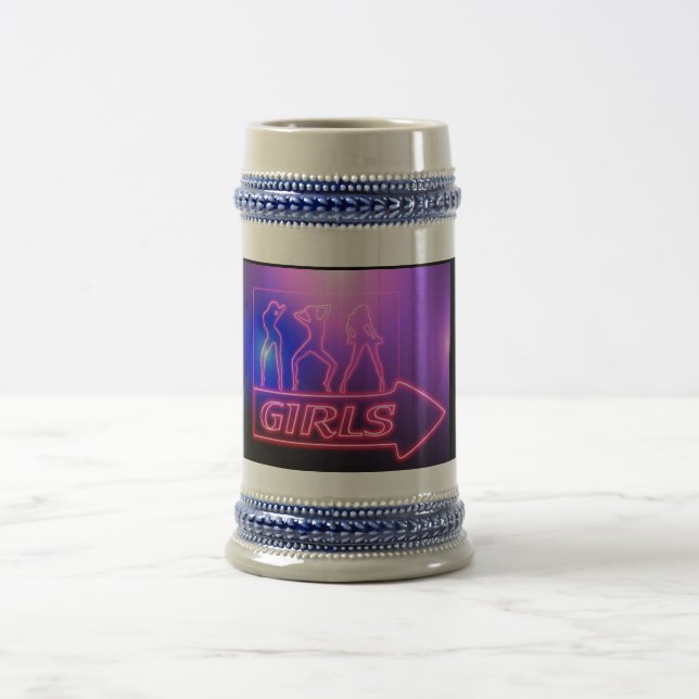 Caneca De Cerveja Meninas Neon Rosa Assinam Thunder_Cove (Centro)