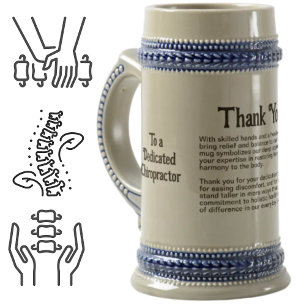 Caneca De Cerveja Mensagem de Agradecimento ao Quiropraxista