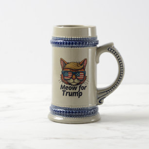 Caneca De Cerveja Meow for Trump Torne os Gatos Seguros Novamente El