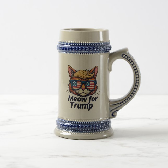 Caneca De Cerveja Meow for Trump Torne os Gatos Seguros Novamente El (Direita)