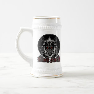 Caneca De Cerveja Metal do preto do Pentagram de Baphomet
