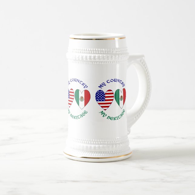 Caneca De Cerveja México USA Meu País Meu Patrimônio (Frente Esquerda)