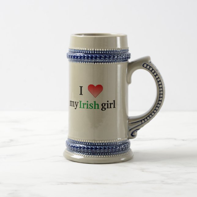Caneca De Cerveja Mim coração minha menina (Direita)