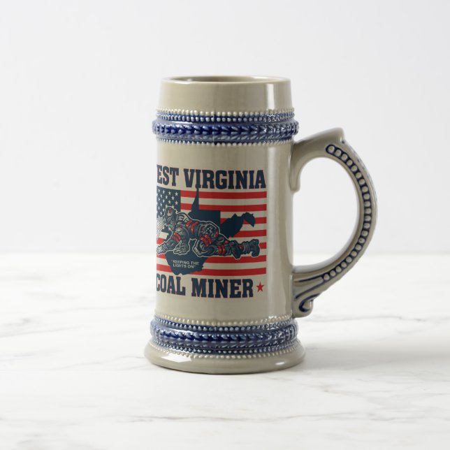 CANECA DE CERVEJA MINEIRO DE CARVÃO DE WEST VIRGINIA (Direita)
