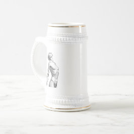 Caneca De Cerveja Minimalist Female Android Aesthetic Art - Bold Fut