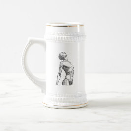 Caneca De Cerveja Minimalist Female Android Aesthetic Art - Bold Fut