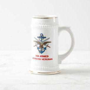 CANECA DE CERVEJA MOD10, VETERANO DO HM FORÇAS ARMADAS