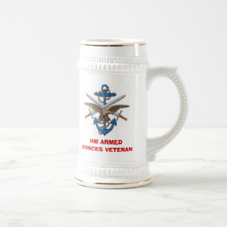 CANECA DE CERVEJA MOD10, VETERANO DO HM FORÇAS ARMADAS