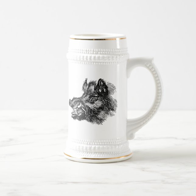 Caneca De Cerveja Modelo vicioso das presas de w do javali do (Direita)