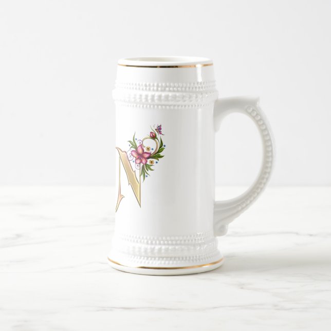 Caneca De Cerveja Monograma N Gift Mug (Direita)