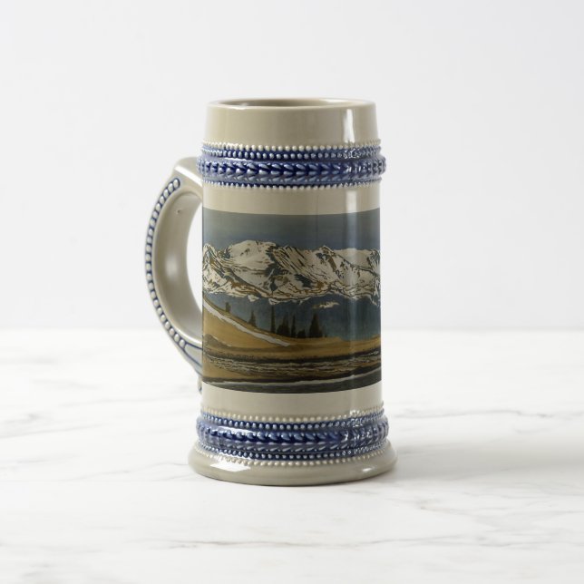 Caneca De Cerveja Montanhas nevadas no Colorado (Frente Esquerda)