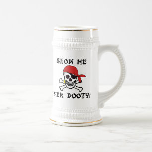 Caneca De Cerveja Mostre-me o Seu Traseiro - Humor Adulto Divertido 