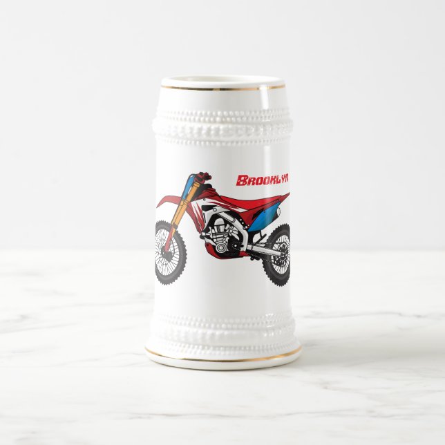 Caneca De Cerveja Moto de terra vermelha (Centro)