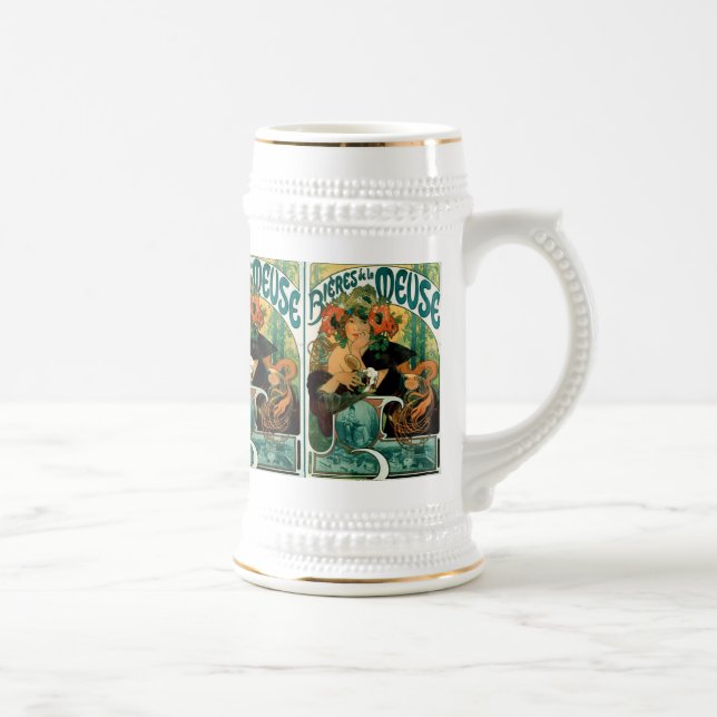 Caneca De Cerveja Mucha Art Nouveau: Bieres de la Meuse (Direita)
