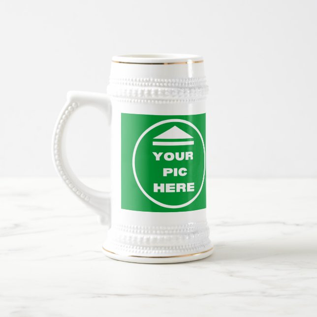 Caneca de cerveja Mug - Adicione sua imagem branca (Esquerda)