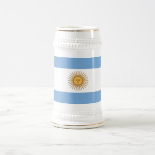 Caneca De Cerveja Mug com bandeira da Argentina