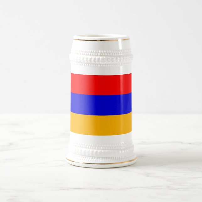 Caneca De Cerveja Mug com bandeira da Armênia (Centro)