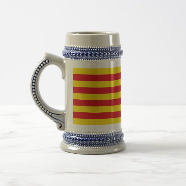 Caneca De Cerveja Mug com bandeira da Catalunha (Esquerda)