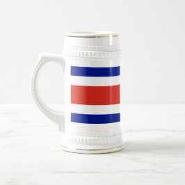 Caneca De Cerveja Mug com bandeira da Costa Rica