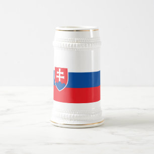 Caneca De Cerveja Mug com bandeira da Eslováquia