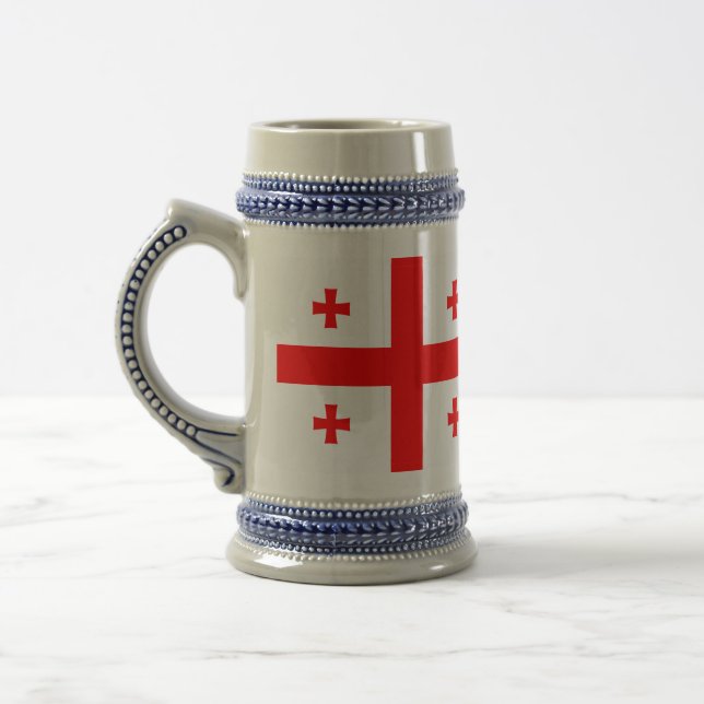 Caneca De Cerveja Mug com bandeira da Geórgia (Esquerda)