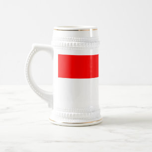 Caneca De Cerveja Mug com bandeira da Indonésia