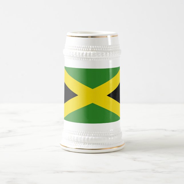 Caneca De Cerveja Mug com bandeira da Jamaica (Centro)