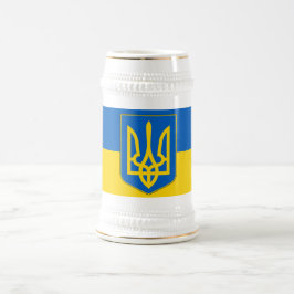 Caneca De Cerveja Mug com bandeira da Ucrânia