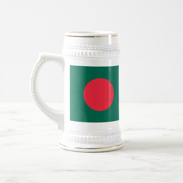 Caneca de cerveja Mug com Bandeira de Bangladesh (Esquerda)