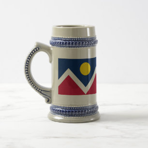 Caneca De Cerveja Mug com Bandeira de Denver, Estado do Colorado - E