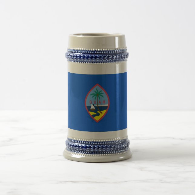 Caneca De Cerveja Mug com bandeira de Guam - EUA (Centro)