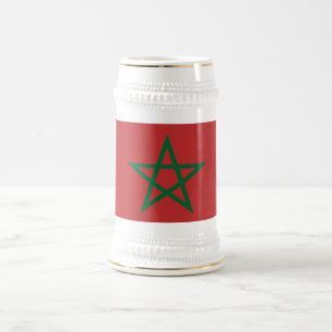 Caneca De Cerveja Mug com bandeira de Marrocos