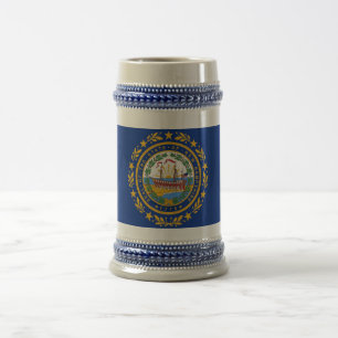 Caneca De Cerveja Mug com bandeira de New Hampshire State - EUA