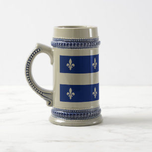 Caneca De Cerveja Mug com bandeira de Quebec, Canadá