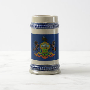 Caneca De Cerveja Mug com Bandeira do Estado da Pensilvânia - EUA