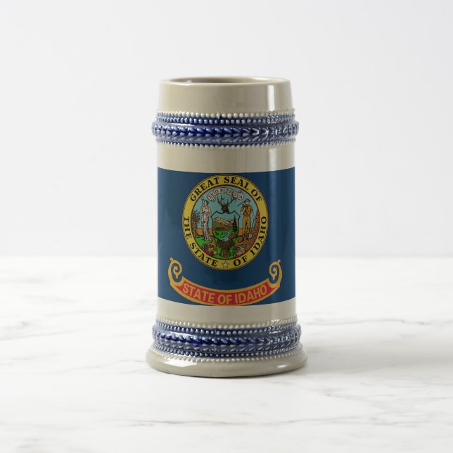 Caneca De Cerveja Mug com bandeira do Estado de Idaho - EUA (Centro)