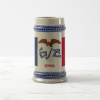 Mug com Bandeira do Estado de Iowa - EUA