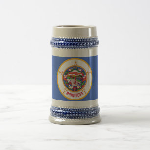 Caneca De Cerveja Mug com bandeira do Estado de Minnesota - EUA