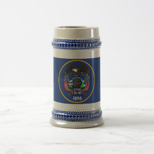 Caneca De Cerveja Mug com bandeira do Estado de Utah - EUA
