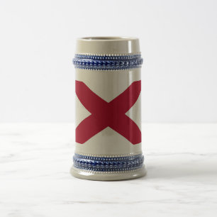 Caneca De Cerveja Mug com bandeira do Estado do Alabama - EUA