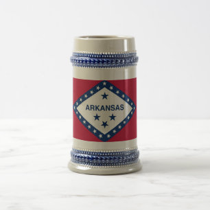 Caneca De Cerveja Mug com bandeira do Estado do Arkansas - EUA