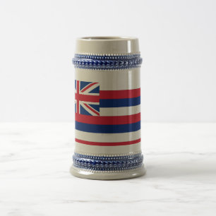 Caneca De Cerveja Mug com bandeira do Estado do Havaí - EUA