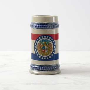Caneca De Cerveja Mug com bandeira do Estado do Missouri - EUA