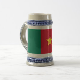 Caneca De Cerveja Mug com bandeira dos Camarões