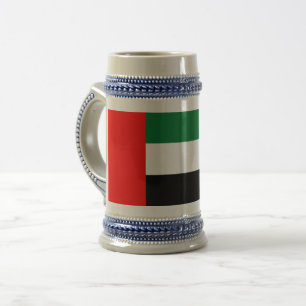 Caneca De Cerveja Mug com bandeira dos Emirados Árabes Unidos