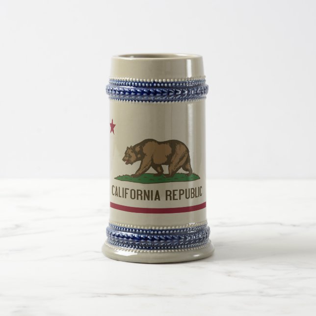 Caneca De Cerveja Mug com Flag of California State - EUA (Centro)