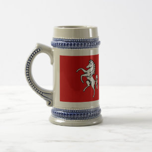 Caneca de cerveja Mug com Flag of Kent, Inglaterra