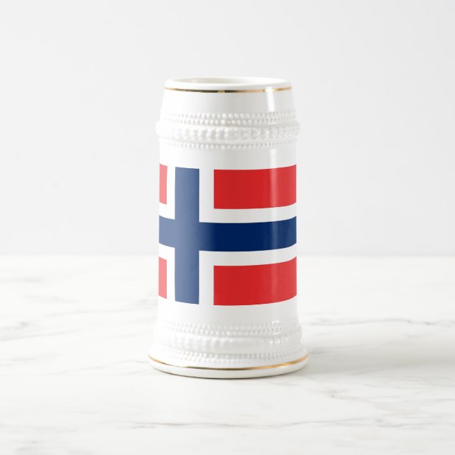 Caneca De Cerveja Mug com pavilhão da Noruega (Centro)