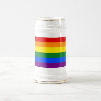 Mug com Sinalizador LGBT Arco-Íris