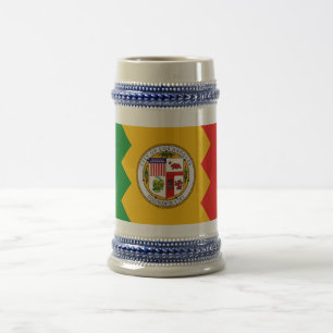 Caneca De Cerveja Mug with Flag of Los Angeles, Califórnia